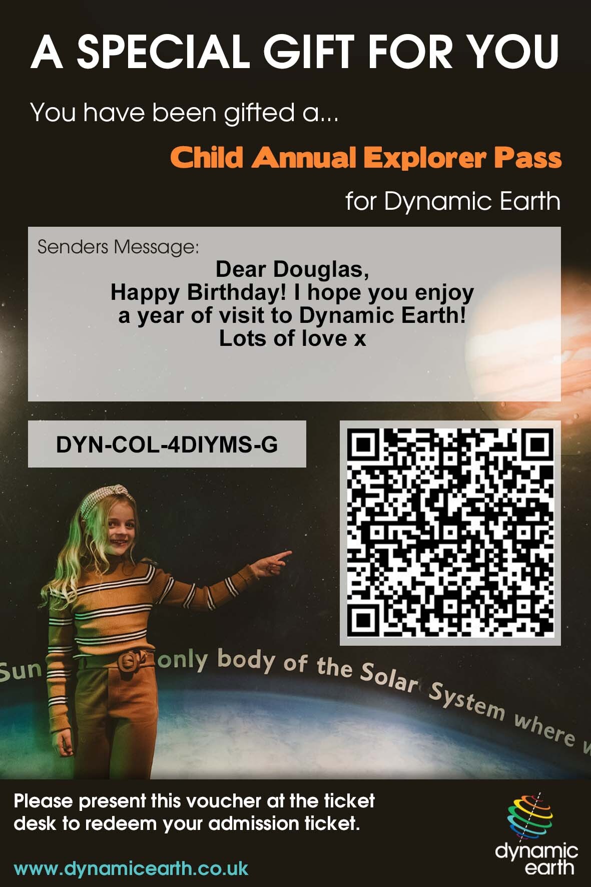 Child Annual Explorer Pass Gift Voucher
